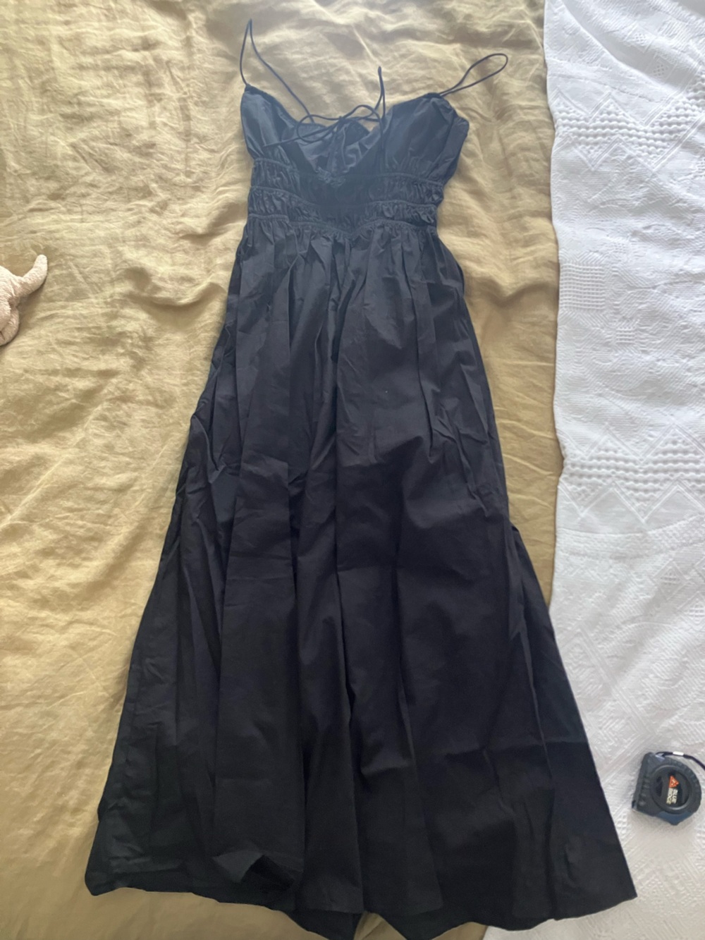Rumored Black Maxi Dress with Spaghetti Straps